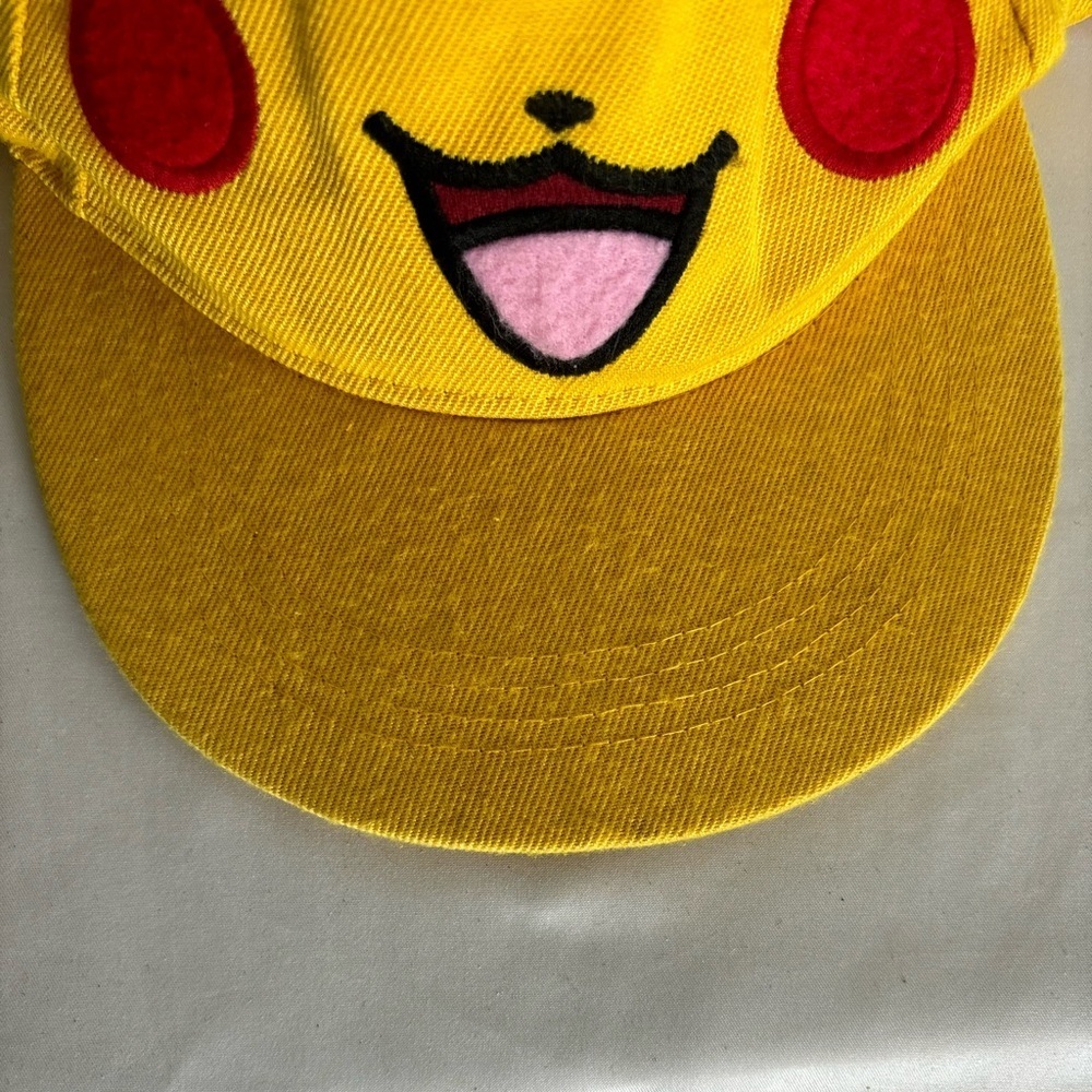 Pikachu Pokemon yellow men's snap back hat - Picture 3 of 6